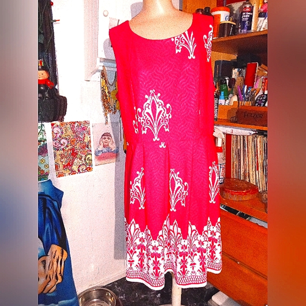 New York & Co. spring paisley sleeveless dress  size  XL .